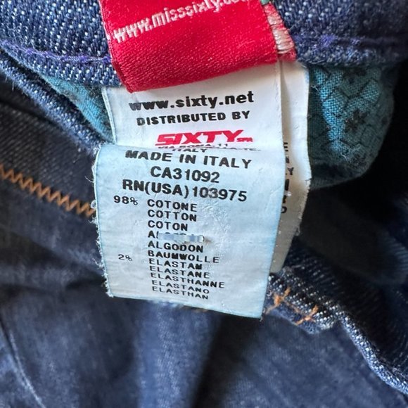 Miss Sixty Y2K RARE 90s 70s 2000s Extra Love Flare‎ Jeans Made In Italy Size 28. - Picture 5 of 8